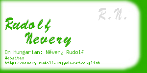 rudolf nevery business card