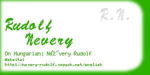 rudolf nevery business card